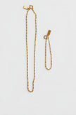Colar em Aço Dourado Minimalista Torcido