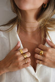 Colar em Aço Dourado Minimalista Triplo
