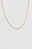 Colar em Aço Dourado Minimalista com Bolinhas