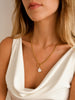 2 in 1 Double Steel Necklace with Removable Pearl