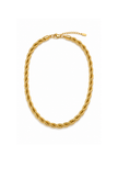 Colar em Aço Entrelaçado Dourado ou Prateado com 6mm de espessura