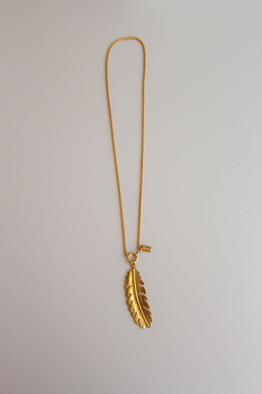 Colar em Aço 2 em 1 com Folha Comprida Removível