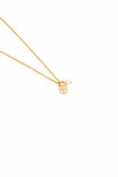 Colar em Aço com Trevo de Quatro Folhas e Pérola em Dourado ou Prateado