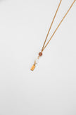 Colares em Aço com Pendente Pérola e Ágata