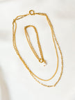 Conjunto Minimalista em Aço Colar e Pulseira Duplos