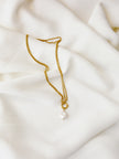 2 in 1 Double Steel Necklace with Removable Pearl
