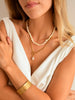 2 in 1 Double Steel Necklace with Removable Pearl