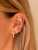 Earcuff em Aço Dourado Quádruplo