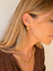 Earcuff em Aço Dourado Simples