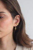 Earcuff em Aço Dourado com Conchas