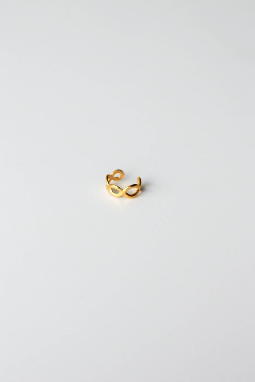 Earcuff em Aço Infinito Dourado ou Prateado