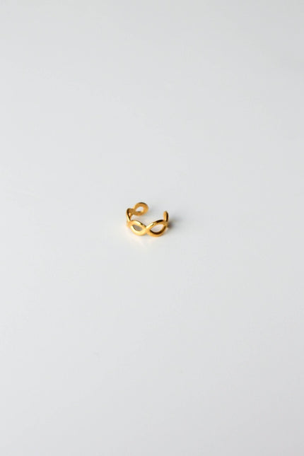 Earcuff em Aço Infinito Dourado ou Prateado