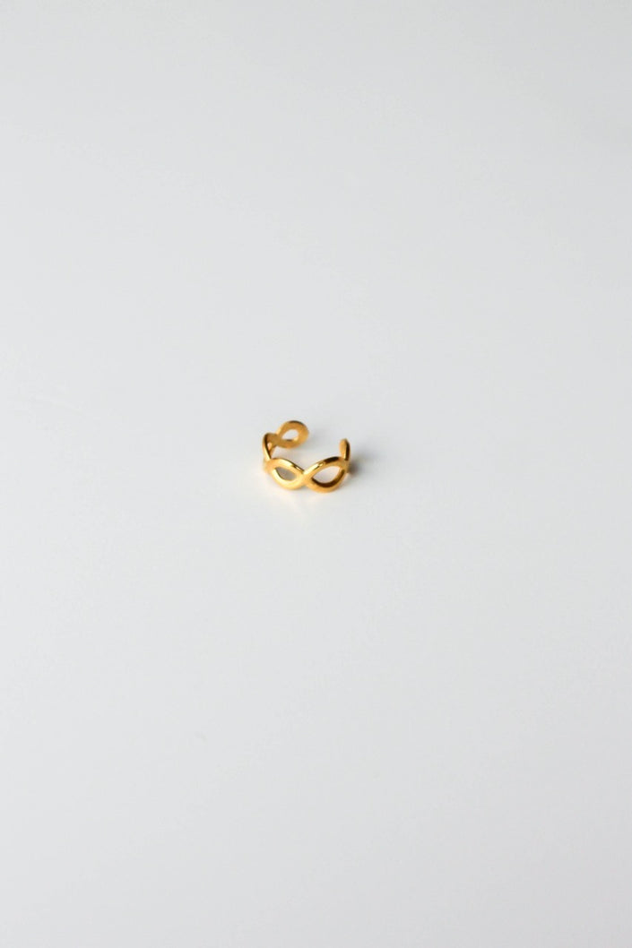 Earcuff em Aço Infinito Dourado ou Prateado