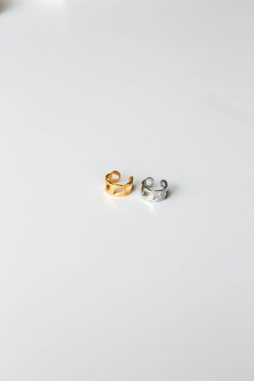 Earcuff em Aço com Malha Dourado ou Prateado