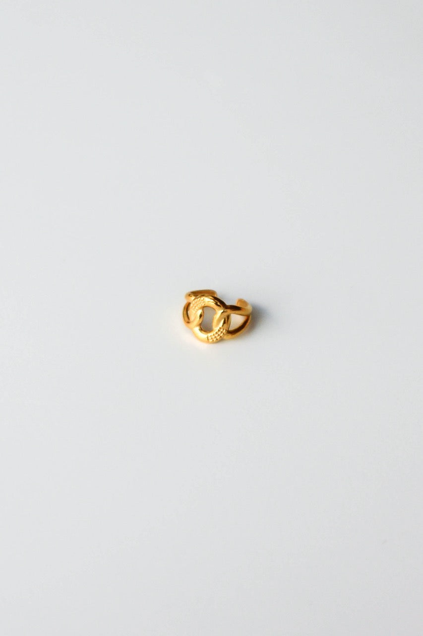 Earcuff em Aço com Nó Dourado ou Prateado