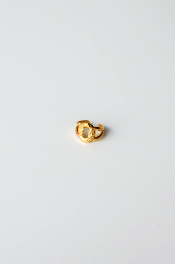 Earcuff em Aço com Nó Dourado ou Prateado