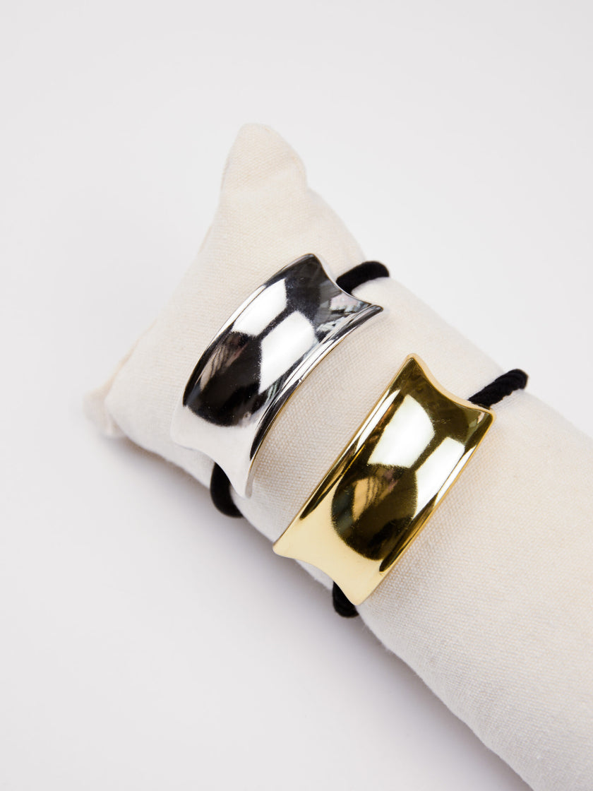 Elástico com Metal Dourado ou Prateado Recto