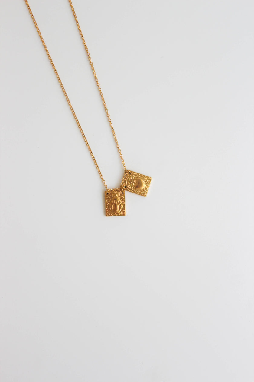 Escapulário em Aço 3 em 1 com Nossa Senhora dos Milagres