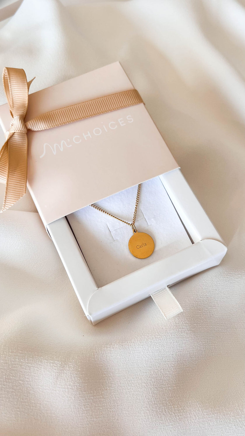 Colar em Aço com Medalha Personalizada | Gravação de Texto