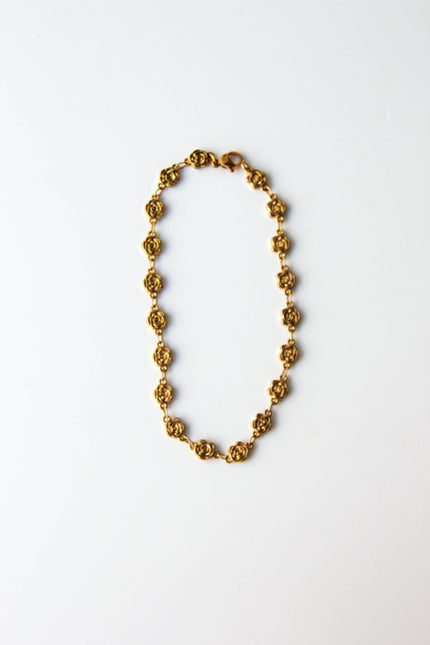 Pulseira em Aço de Pé com Rosas
