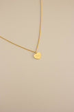 Colar em Aço Dourado com Coração e Frase 