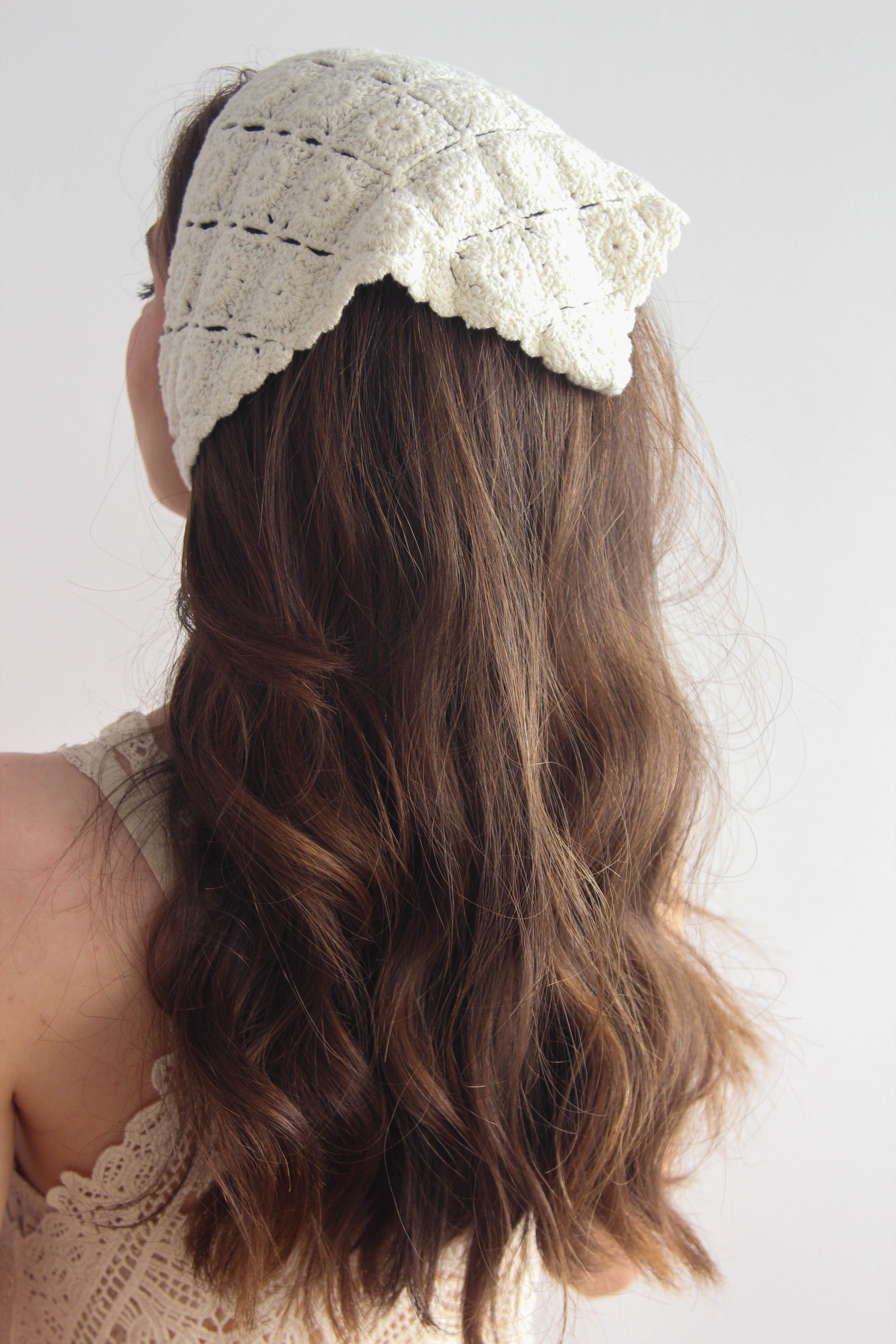 Lenço Crochet Branco