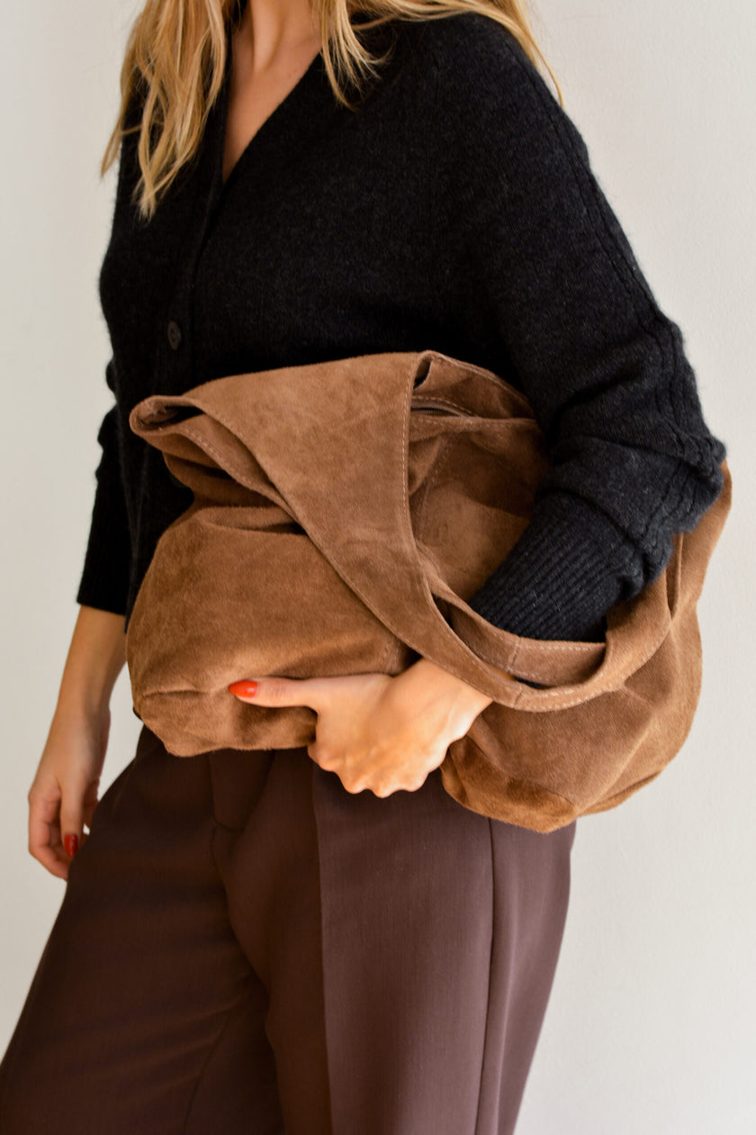 Mala Grande em Pele Castanha