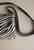 Mala de Pele Pequena Padrão Zebra