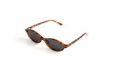 Óculos de Sol Ovais Cat Eye Castanhos com Lentes Pretas ♻️ 400 UV, Cat 3