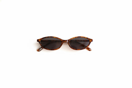 Óculos de Sol Ovais Cat Eye Castanhos com Lentes Pretas ♻️ 400 UV, Cat 3