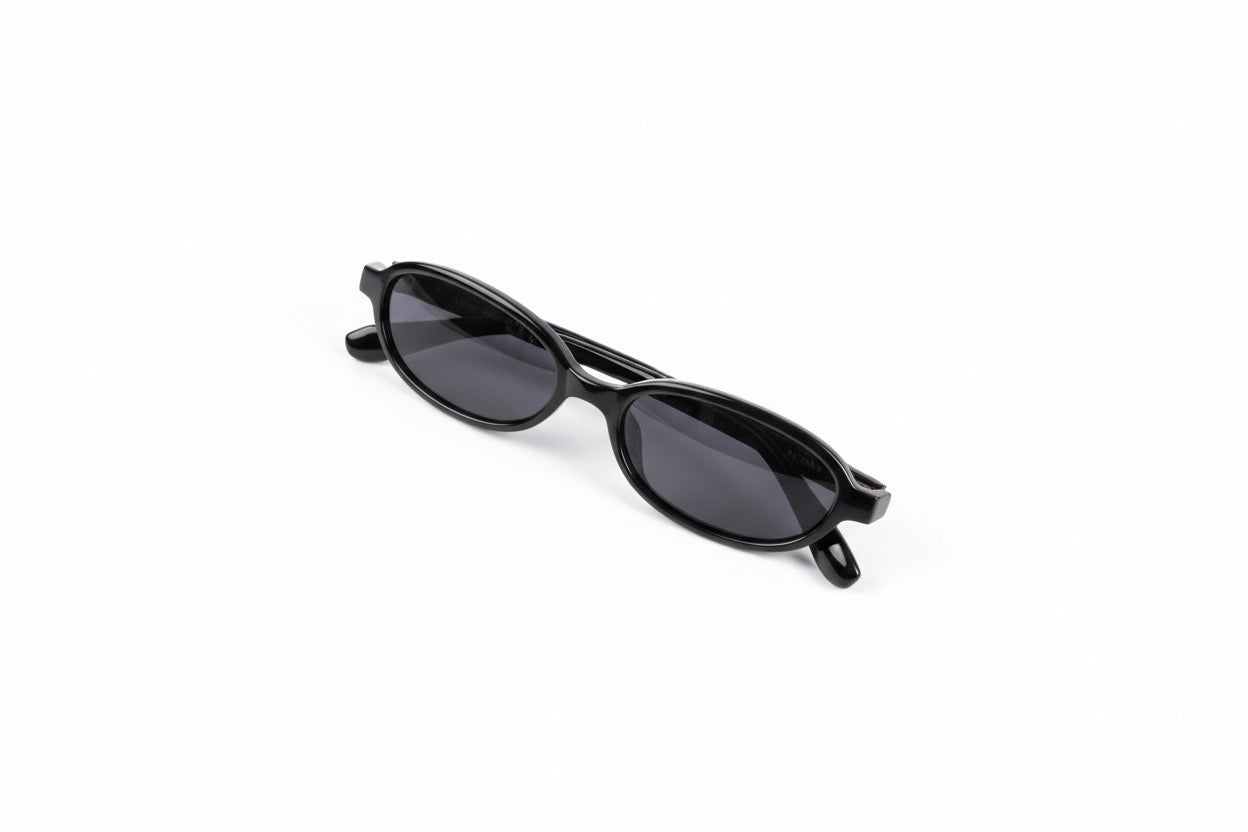Óculos de Sol Ovais Pretos ♻️ 400 UV, Cat 3