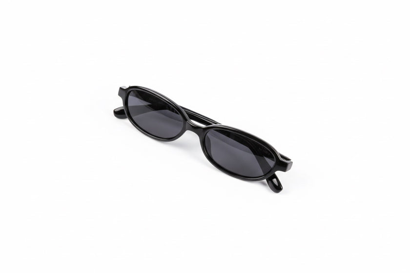 Óculos de Sol Ovais Pretos ♻️ 400 UV, Cat 3