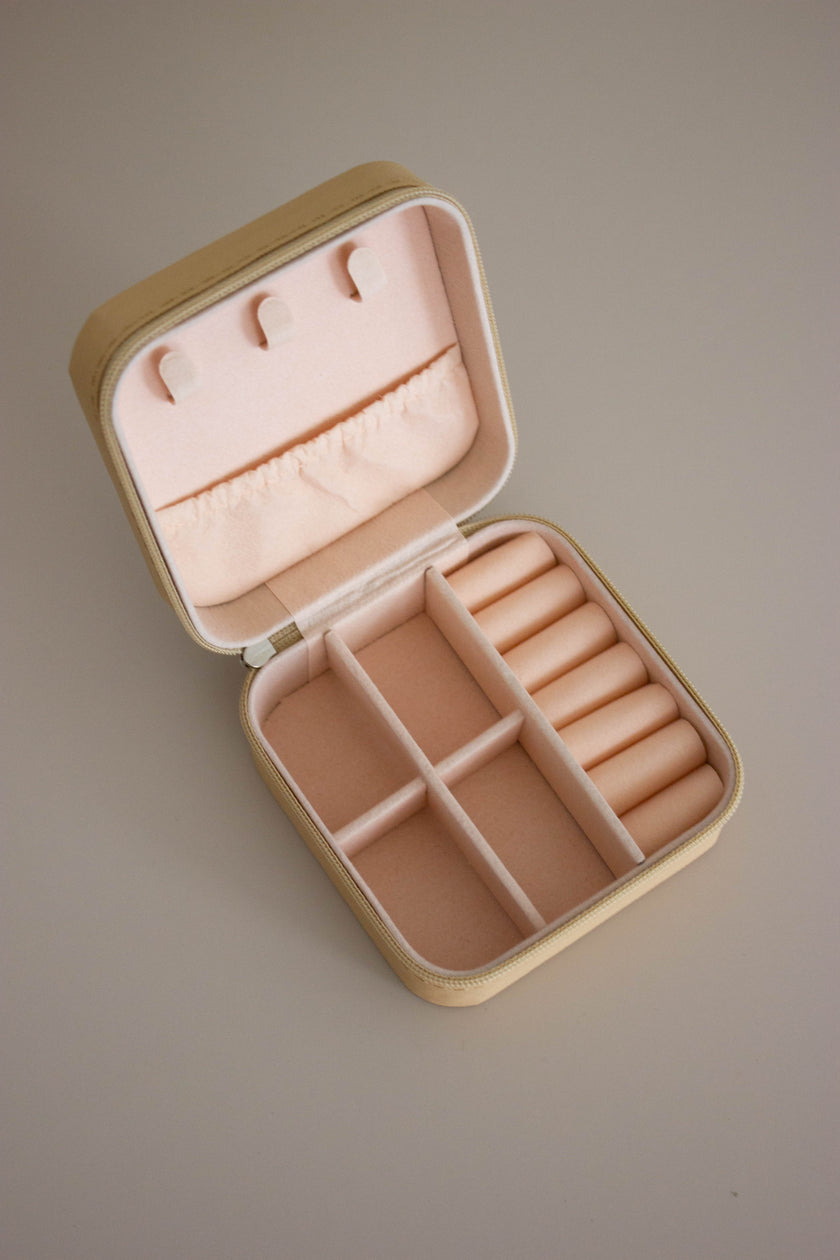 Porta-Jóias de Viagem Bege