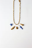 Pulseira de Pé 2 em 1 em Aço com Malha Rectangular e Pendente