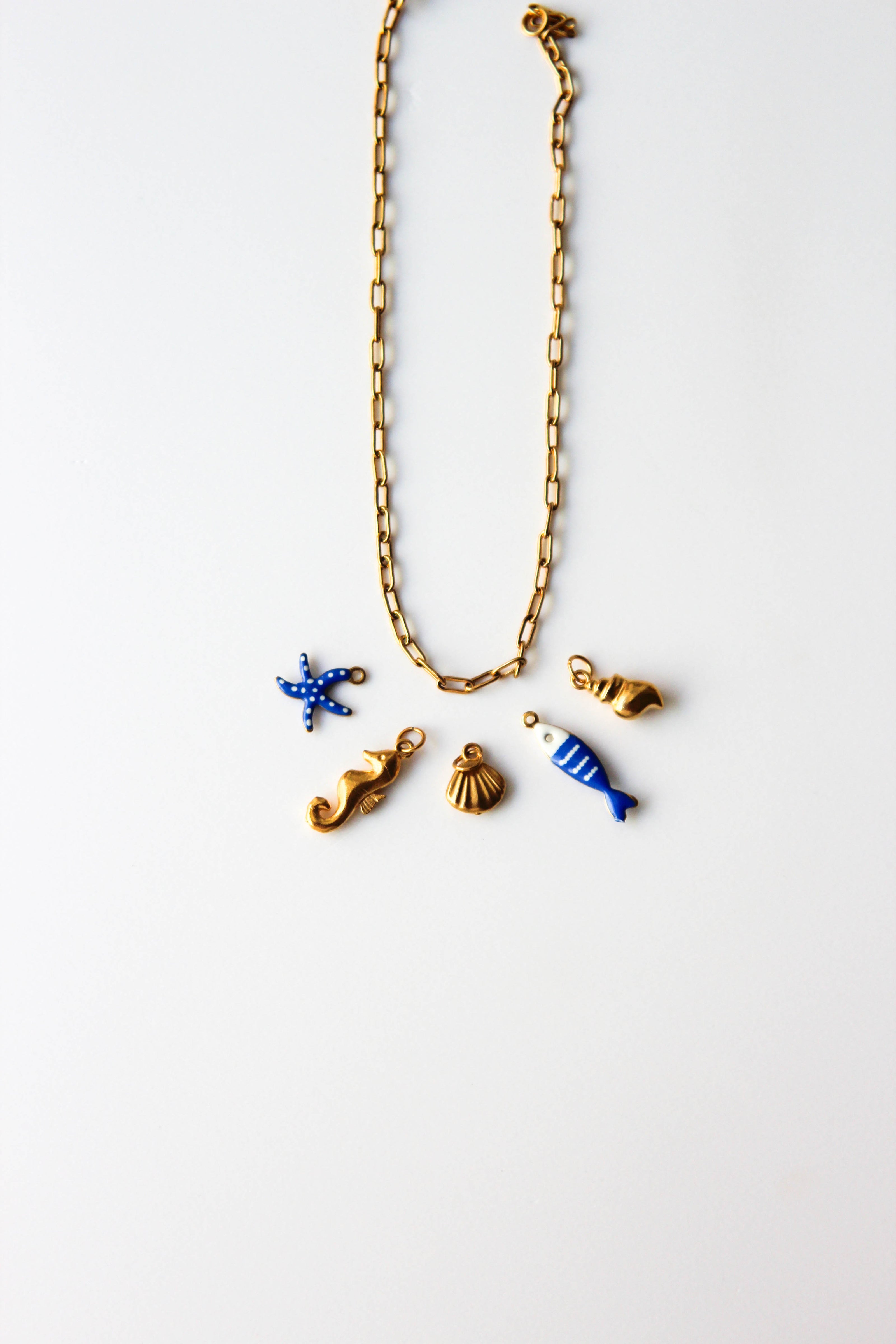 Pulseira de Pé 2 em 1 em Aço com Malha Rectangular e Pendente