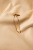 Pulseira em Aço Dourada Minimalista Achatada