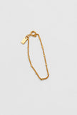 Pulseira em Aço Dourada Minimalista Achatada