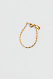 Pulseira em Aço Dourada Minimalista Torcida