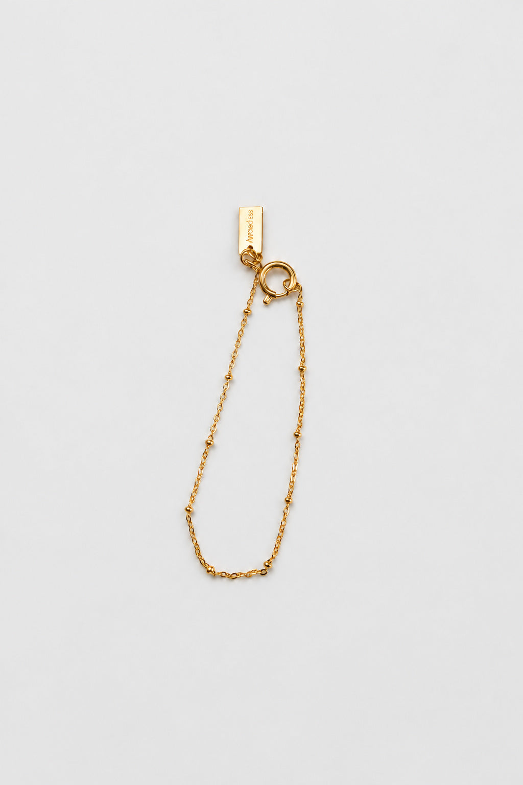 Pulseira em Aço Dourada Minimalista com Bolinhas