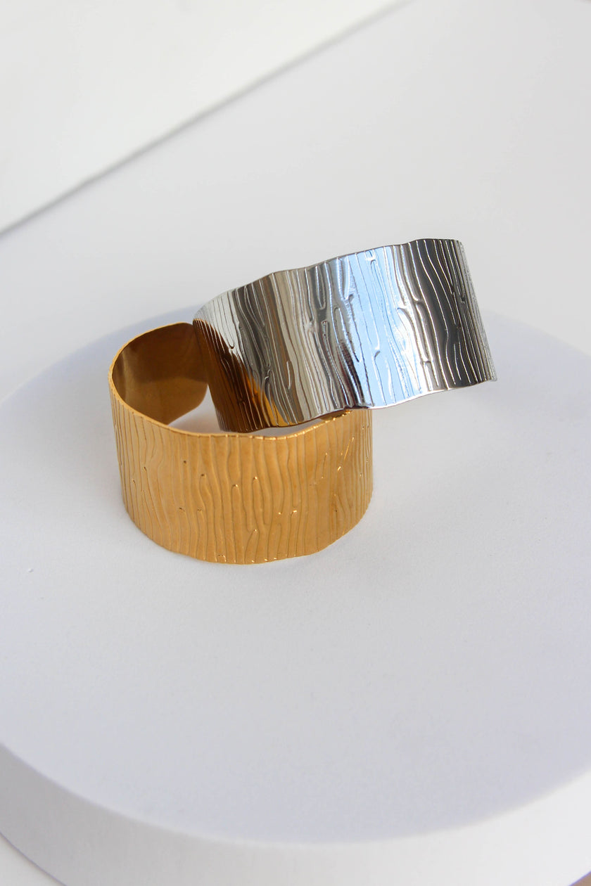 Pulseira em Aço Dourada ou Prateada Statement