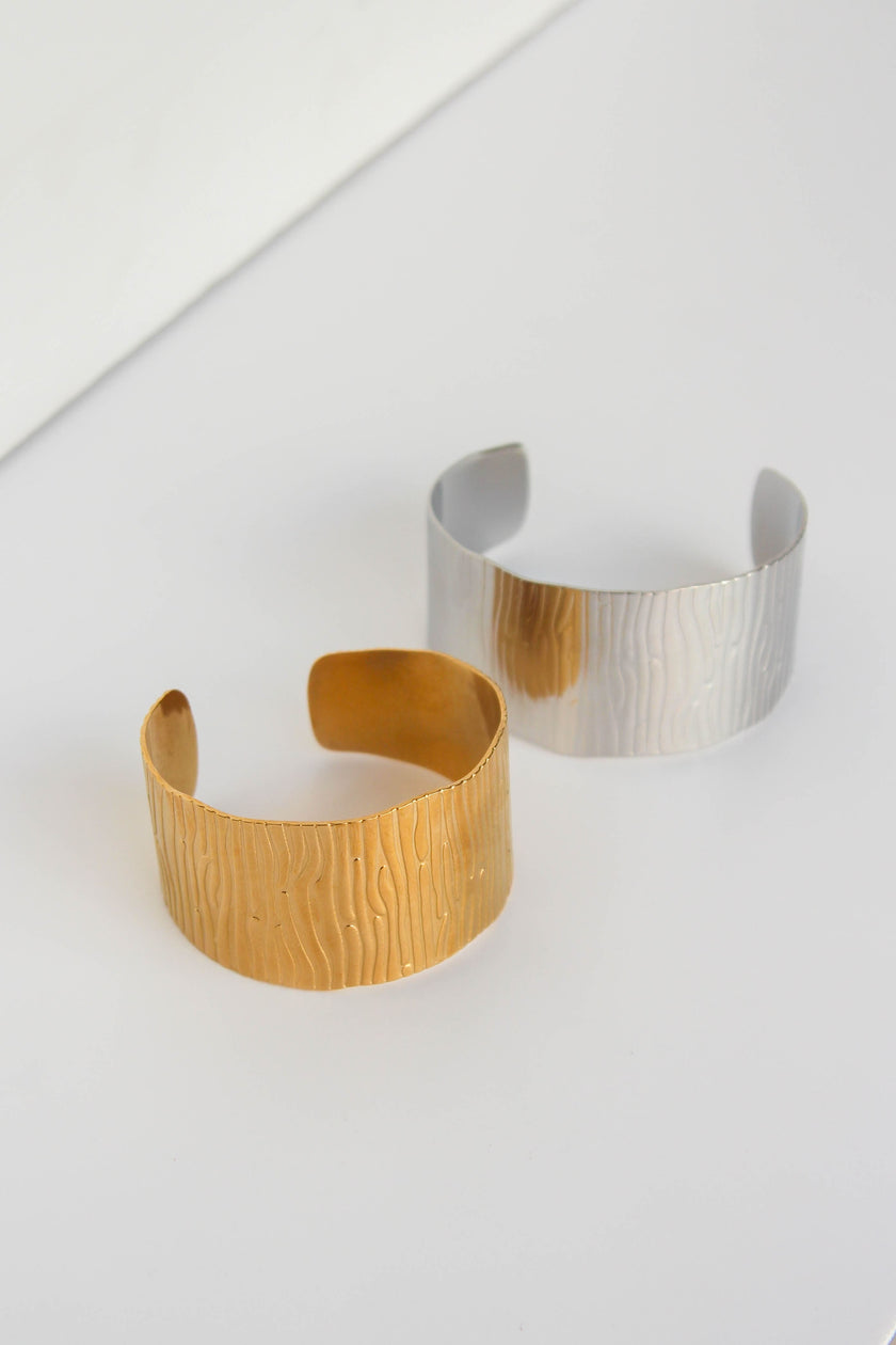 Pulseira em Aço Dourada ou Prateada Statement