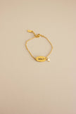 Pulseira em Aço com Gravação Mãe e Pérola Natural em Dourado ou Prateado