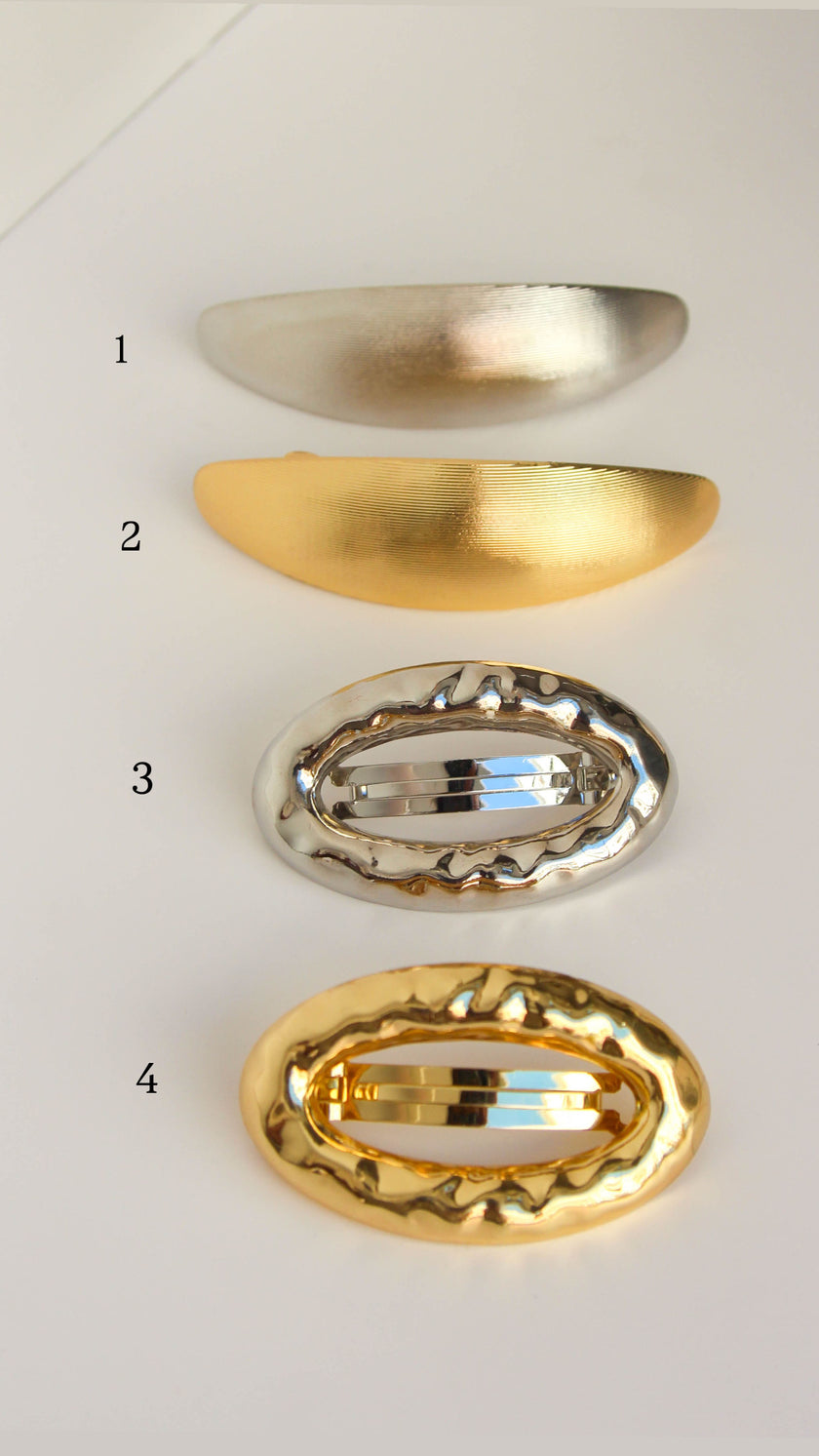 Travessões para o Cabelo Dourados e Prateados