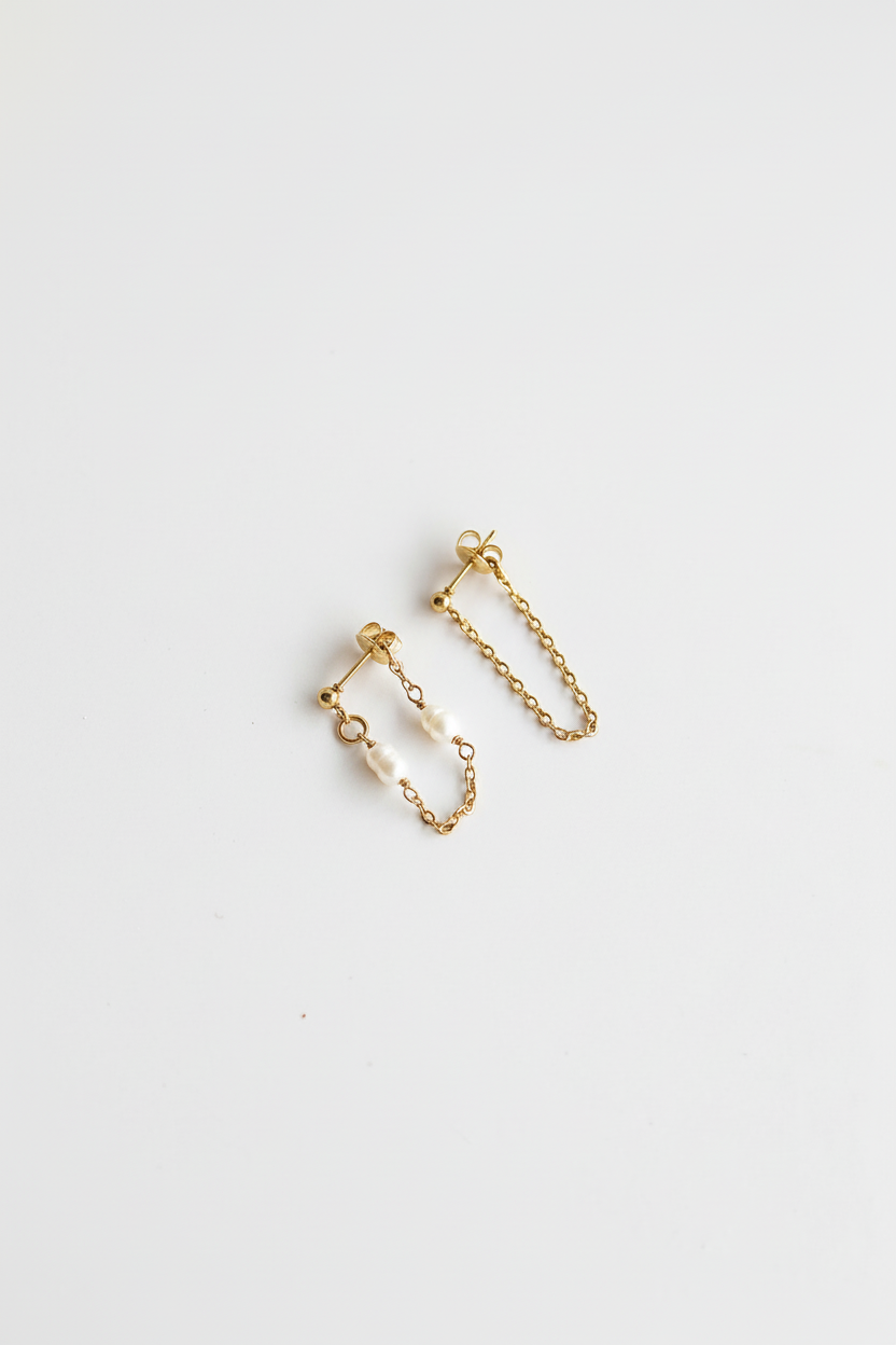 Brincos Corrente Pérola