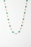 Colar Cristais Verdes Vertical