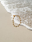 Pulseira em Aço Dourado de Pulso com Rosas