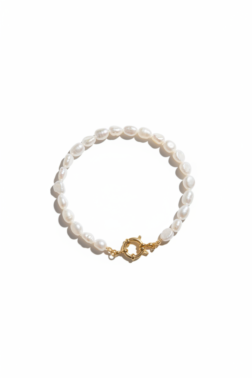 Pulseira pérolas de água doce - packshot fecho correto